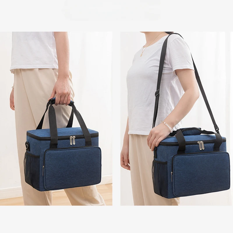 Borsa isolata da 15 litri borsa da pranzo da Picnic grande all\'aperto borsa da ghiaccio portatile in tessuto Oxford impermeabile per auto da pranzo