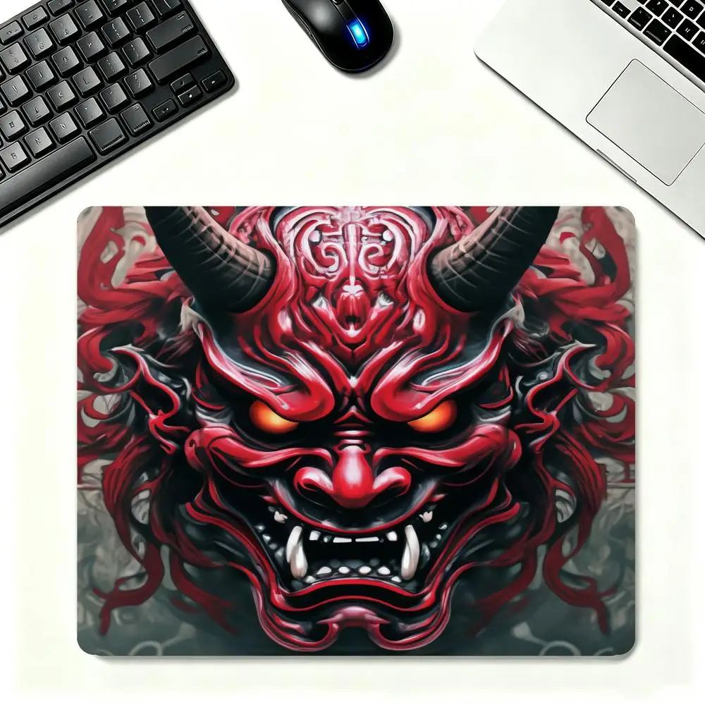 Traditional Japanese Oni Mask art playmat laptop office desktop bedroom learning anti slip large size mousepad