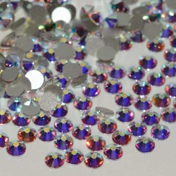 Wholesale Ss6 Ss10 Ss12 Ss16 Ss20 Ss30 Crystal Ab Strass Flatback Nail Crystal Stone Glass Rhinestone for Diy Garment Crafts