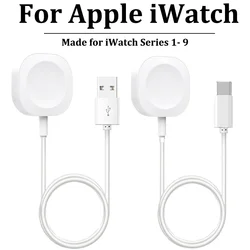 Novo carregador magnético sem fio para apple watch série 9 8 7 6 5 4 se cabo de carregamento rápido usb tipo c para iwatch série 6 3 5 3 2 1