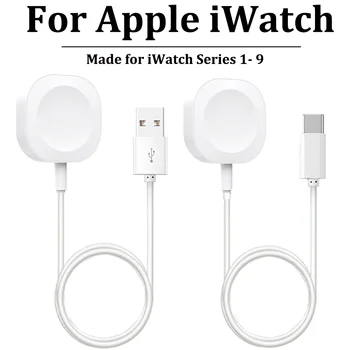 Nuevo cargador inalámbrico magnético para Apple Watch Series 9 8 7 6 5 4 SE Cable de carga rápida USB tipo C para iWatch Series 6 3 5 3 2 1