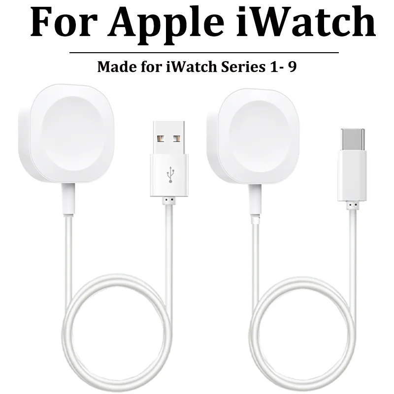 Apple Watch Series 9 8 7 6 5 4 SE 용 새 자기 무선 충전기 iWatch Series 6 3 5 3 2 1 용 고속 충전 케이블 USB 유형 C
