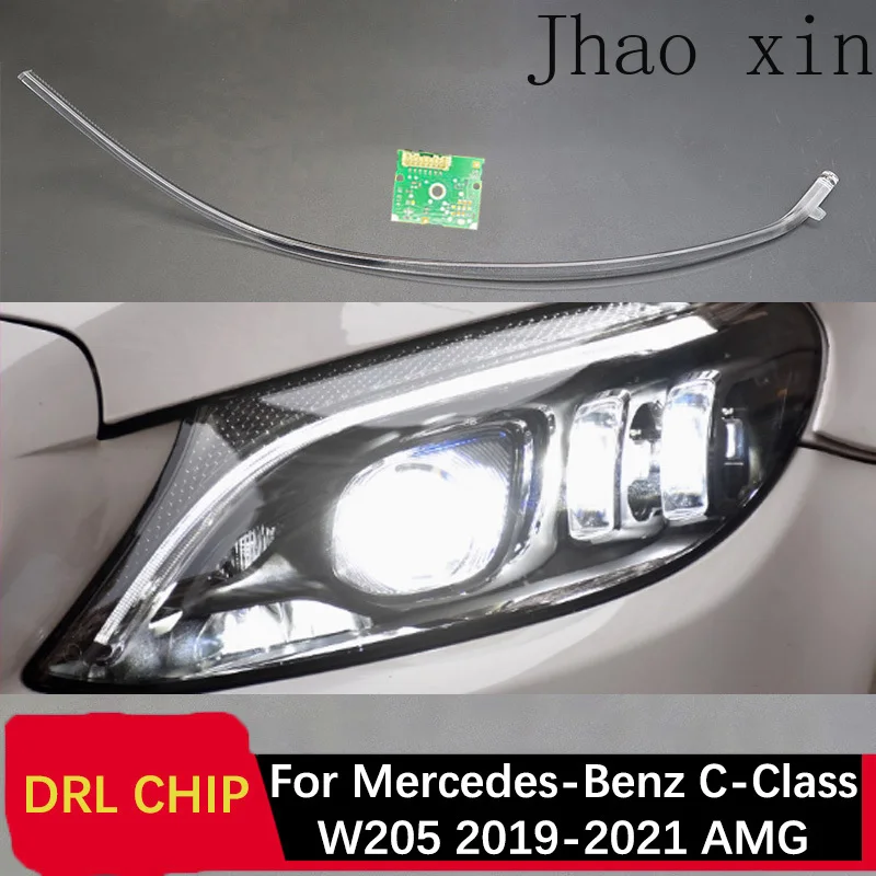 

Front Headlight Circuit Board Angel Eye for Mercedes-Benz C-Class W205 19-21 AMG Ballast White Light Car Headlight DRL CHIP Tube