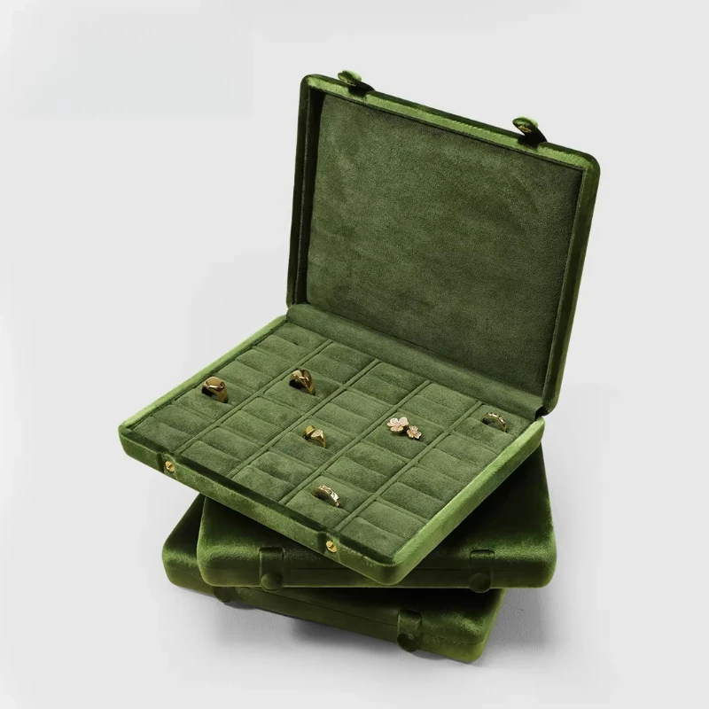 Flannel Jewelry Box Luxurious Minimalist Storage Boxes Jeweler Counter Commercial Use Jewellery Case Necklace Display Supplies