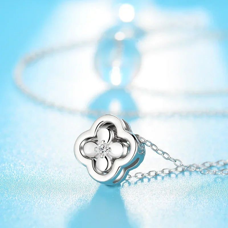 Collana con ciondolo trifogli virali classici di moda placcata oro 18 carati 2 in 1 convertibile da donna in acciaio al titanio accessori per gioielli regali