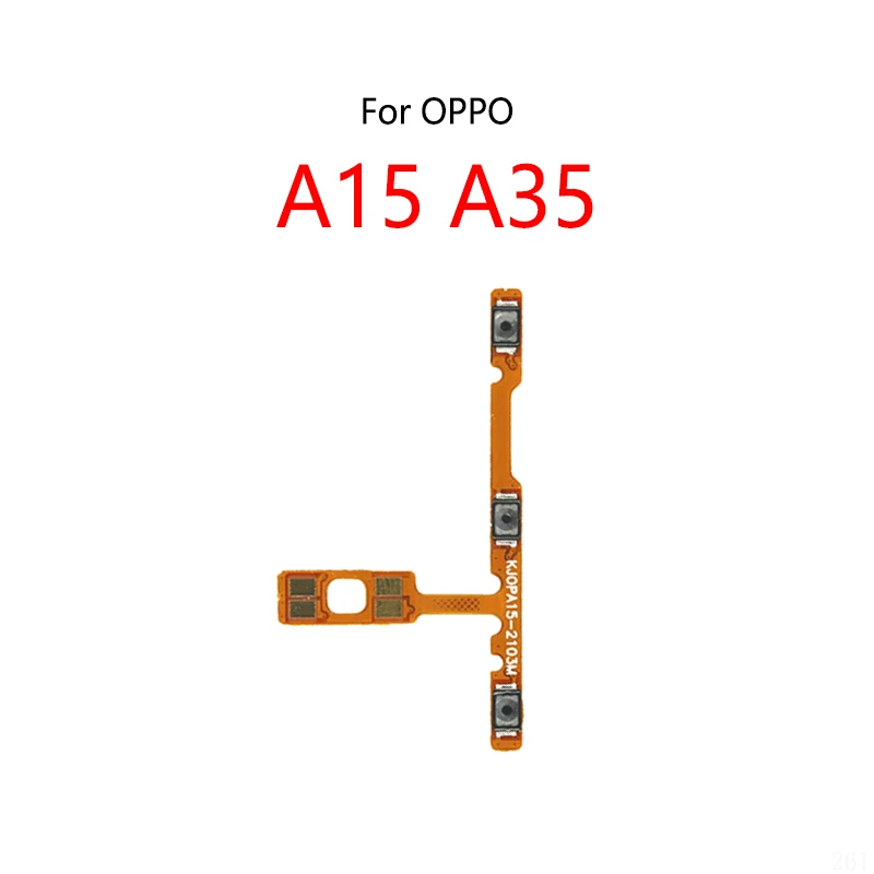 10PCS/Lot For OPPO A15 A35 Power Button Switch Volume Mute Button On / Off Flex Cable