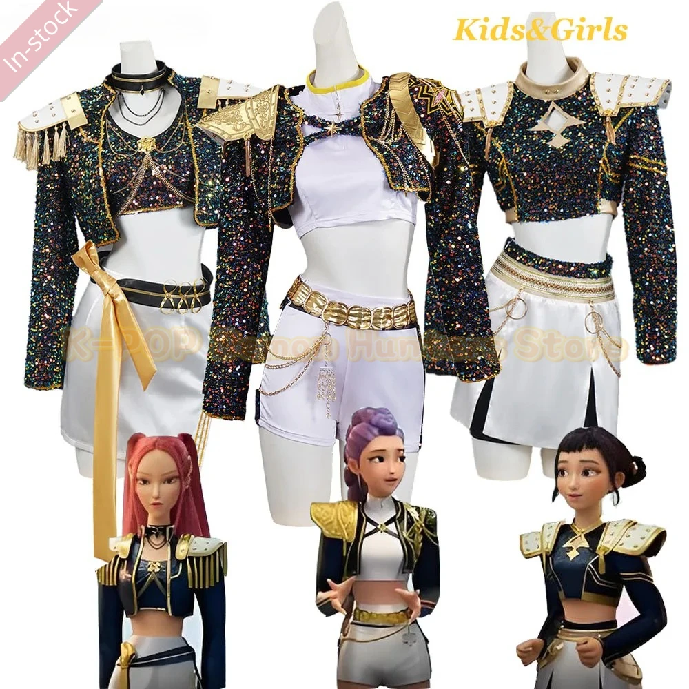 

New Kpop Demon Hunter Adjustable Unicorn Cosplay Outfit – Machine-Washable Anime-Themed Costume with Fabric for Kids’ Parties