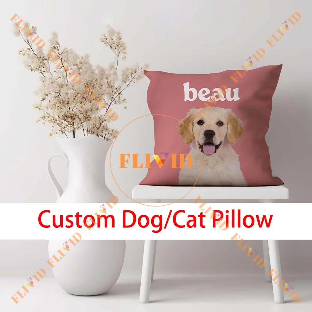 

Personalized 3D Cat/Dog Animals Throw Pillow,Customized Photo Pillow,Custom Pet Pillow,Pet Loss Memorial Gift,Pet Lover Gift