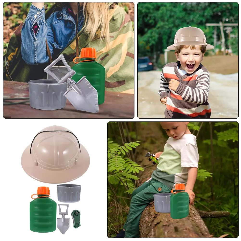 

1 set 1 set Explorer Hat Props Kids Cosplay Tool Set Plastic Lightweight Party Supplies Stage Show Role Play