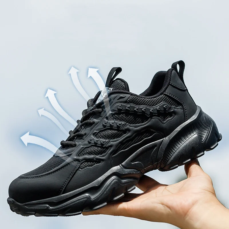 

Мужские повседневные пластиковые носки, защитные ботинки, рабочая летняя защитная обувь, черные, белые рабочие кроссовки, безопасная защита обуви