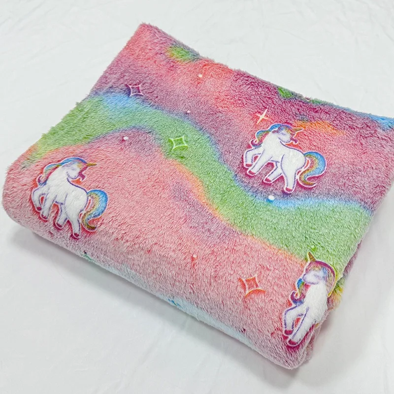 ليلة توهج انعكاس الصوف بطانية أفخم رمي مكتب النوم حجم واحد الكرتون نمط تكييف الهواء الأريكة أريكة الراحة الدافئة