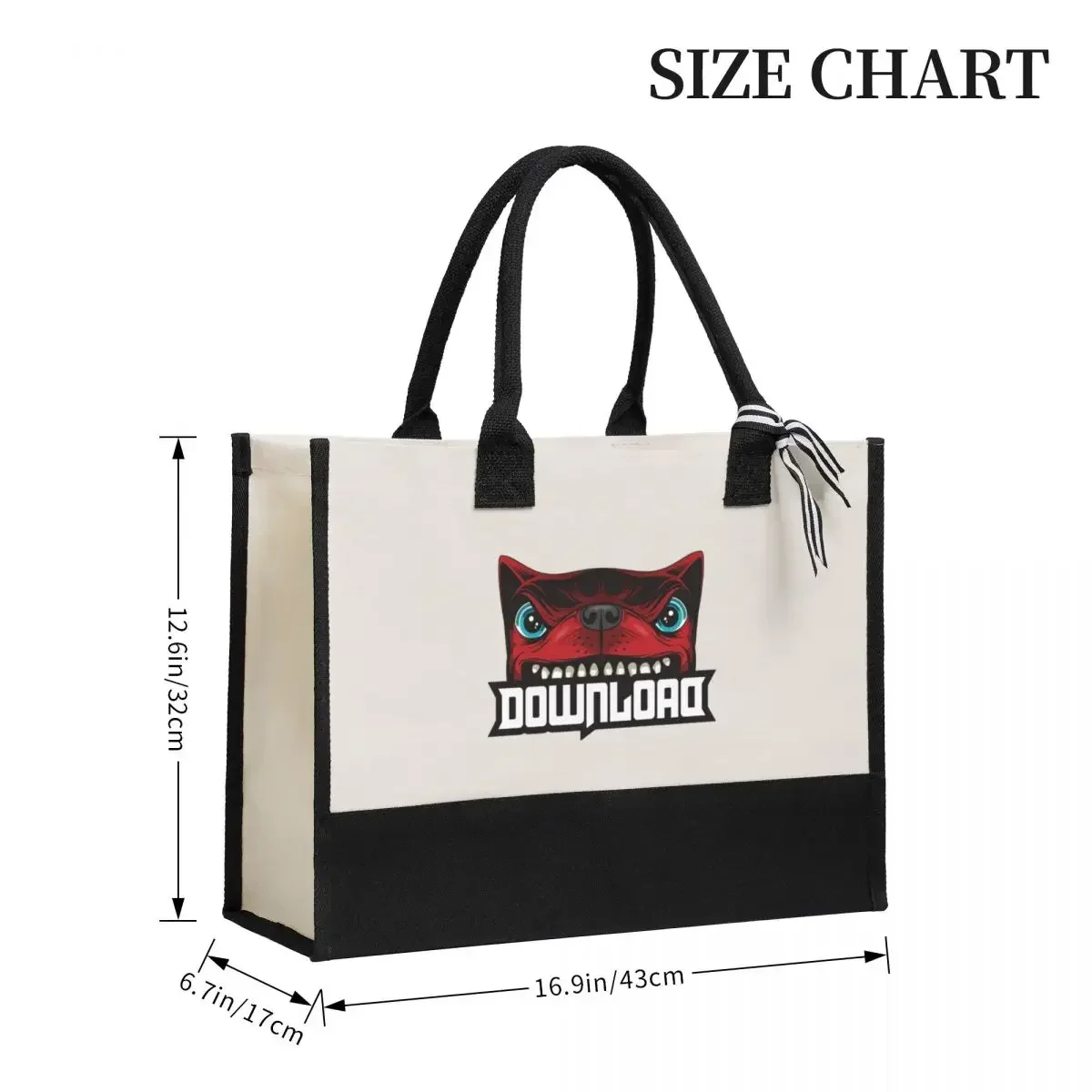 Canvas Gift Shopping Bag Download Festival Canvas Large Capacity Bag Customizable Quality Gifts