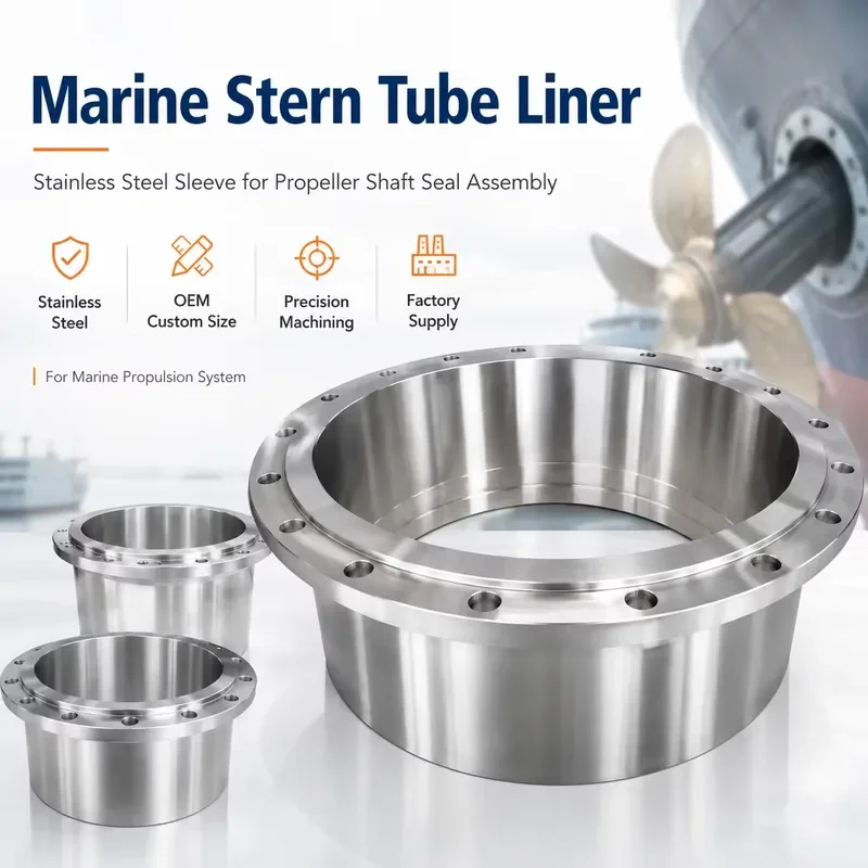 Marine Stern Tube Liner Stainless Steel Sleeve for Propeller Shaft Seal Assembly OEM Custom Size Factory Supply