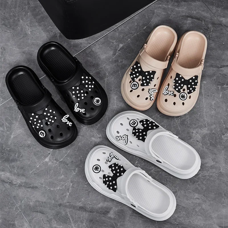 House Cloud Slipper Clog Woman charm Sandal Flip Flops Beach Non Slip Knot Home Shoe Heel Platform Female Slides Ladies Outdoor