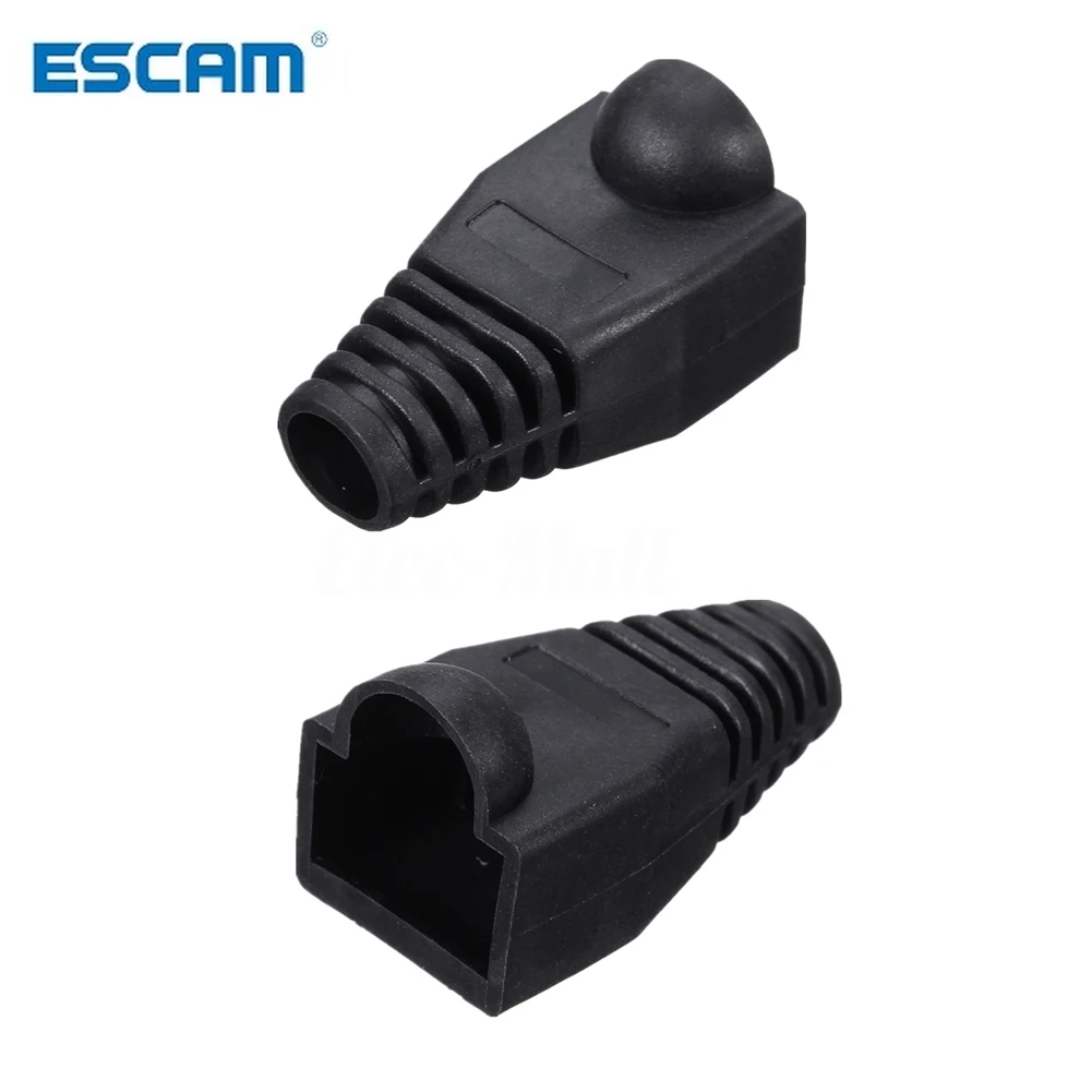 ESCAM 50x Plastic Boot Cap Plug Head for RJ45 Cat5/6 Cable Modular Connector Network