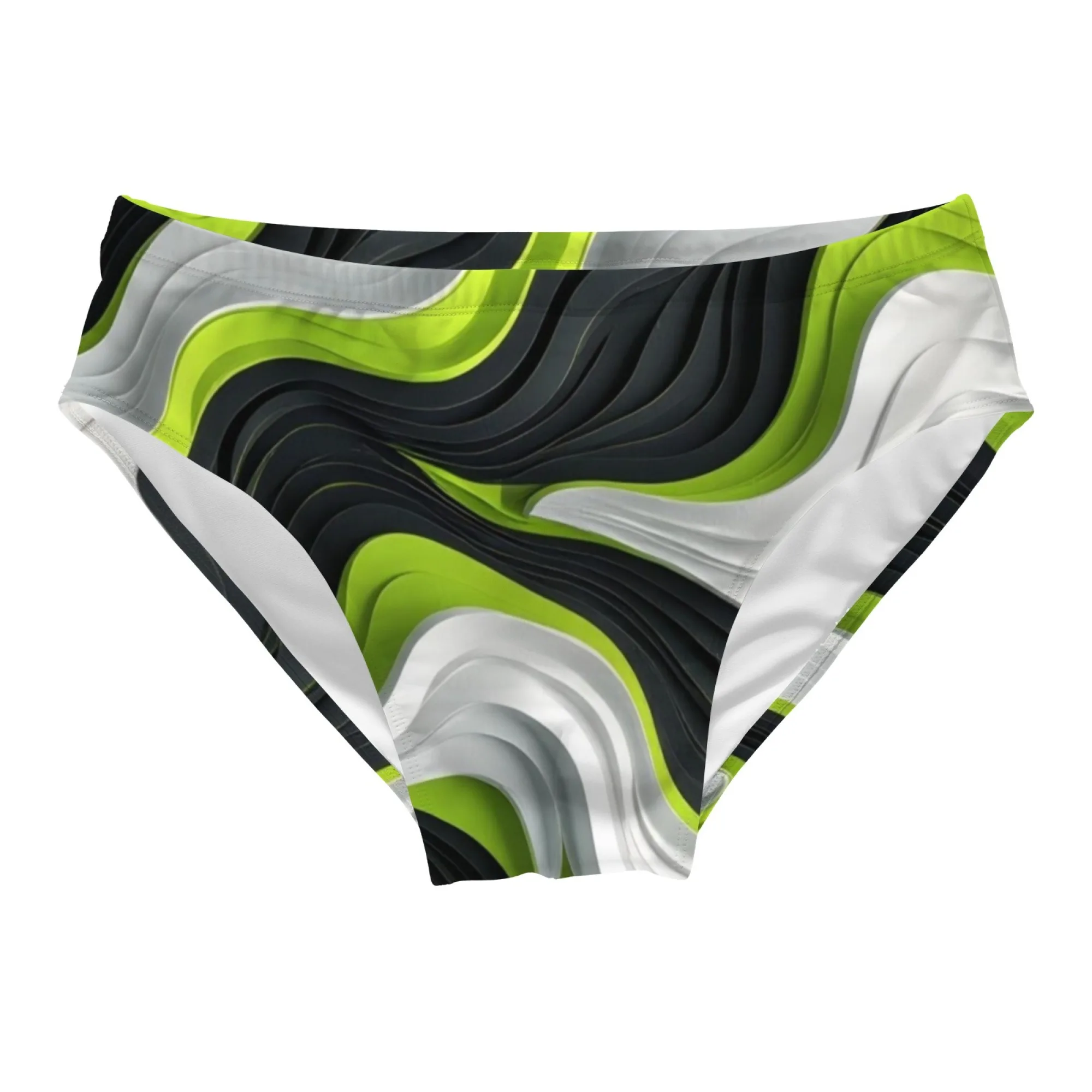 Wavelike Fluid Swim Trunks Lightweight Comfortable Sexy Men's Triangle Swim Trunks Pool Party Beach Vacations Sexy Mens Bikinis