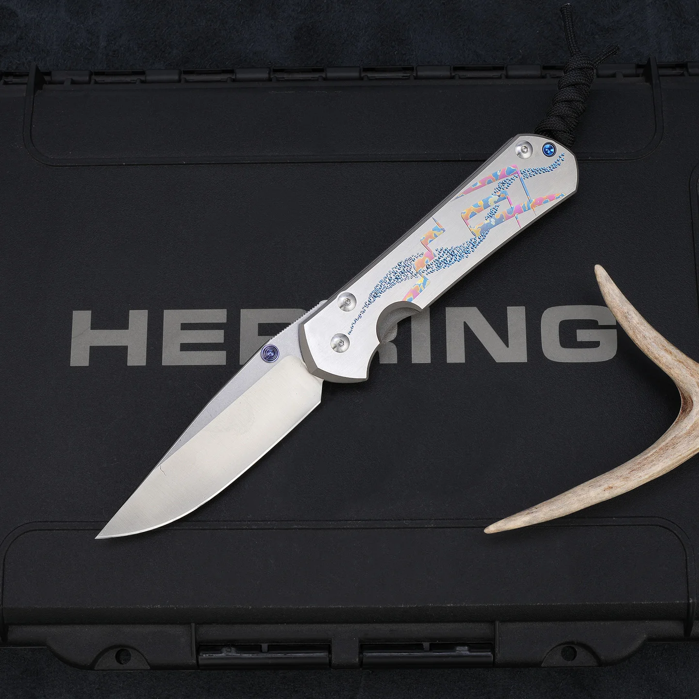 سكين قابل للطي بمقبض من سبائك التيتانيوم، شفرة عالية الصلابة، سكين قابل للطي محمول في الهواء الطلق، سكين جيب EDG، هدية راقية #2