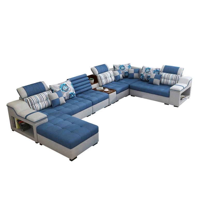 Cloth sofa modern simple wash-free science and technology cloth latex sofa living room with imperial concubine combination suit