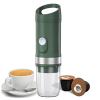 SEWS-Portable Electric Espresso Coffee Maker Cordless With Heat Brew Functionality Compact Single Cup Mini Coffee Machine