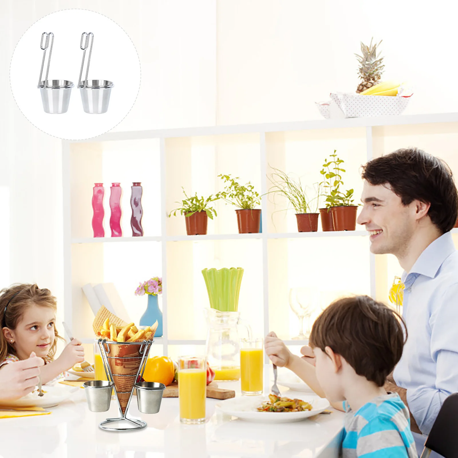 

2pcs Sauce Bowl Condiment Cup Deep Non-Stick Smooth Edge Easy Clean Kitchen Utensil Dipping Holder Food Grade Container