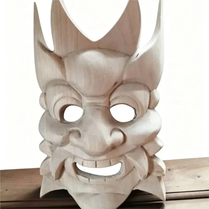 Nuo Opera Mask Wooden Carving Decoration Pendant Travel Photography Stage Performance Prop Chinese Style Pure Handmade Mask ZJ39 - view 6