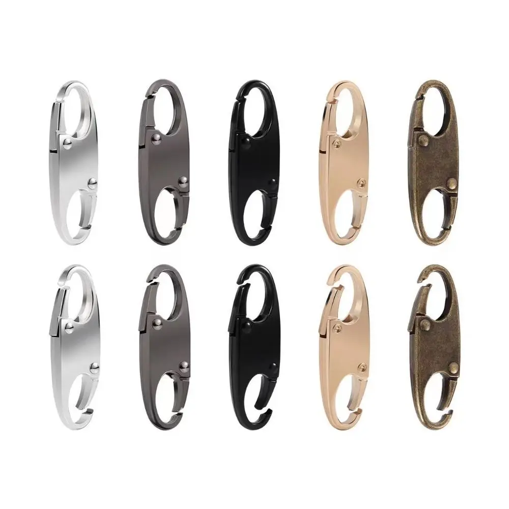 4pcs Alloy Zipper Lock Clip Silver Anti S-Shaped Mini Metal Detachable Carabiner Portable Universal Theft Bag Suitcases Accessor
