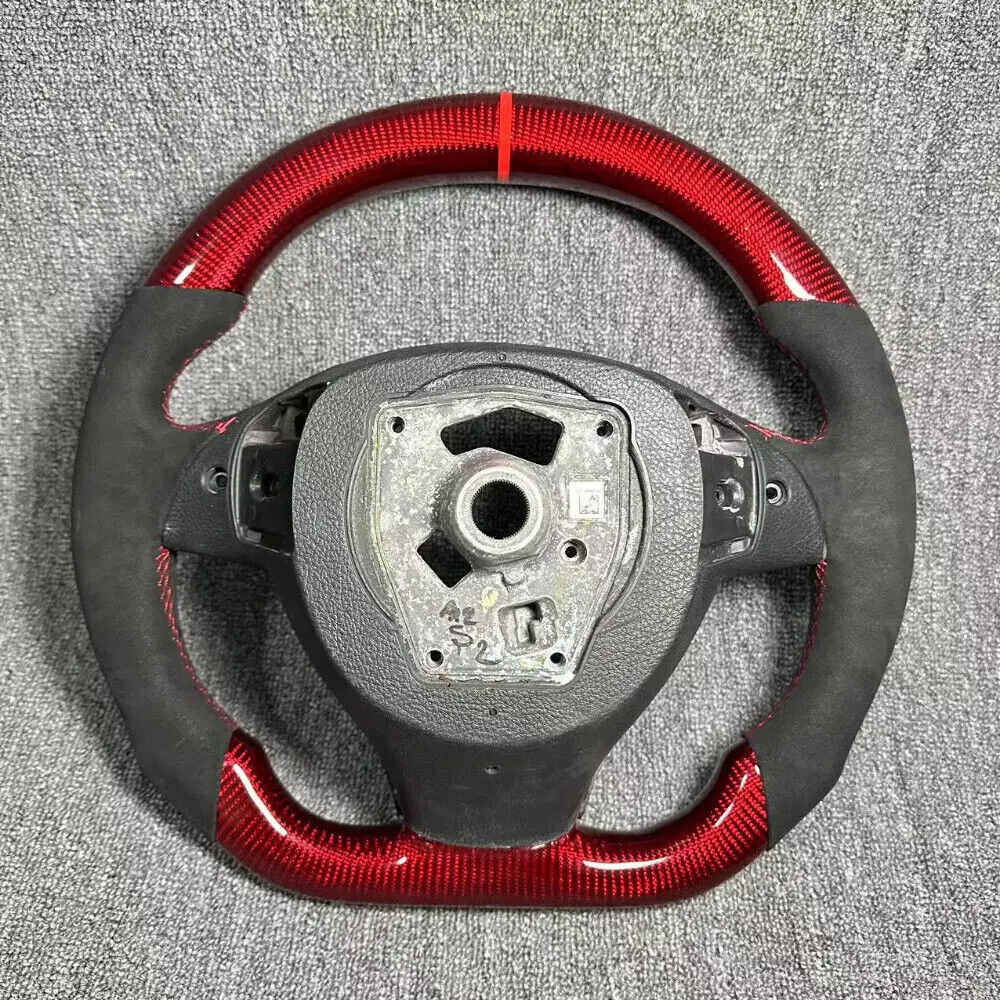 Beheiztes LED-Lenkrad aus rotem Carbon für BMW F10 F10 M5 F18 F07 535 520 528 – Detail 5