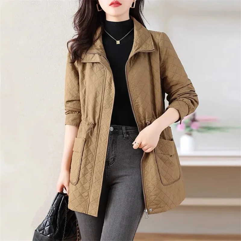 

Fashion Casual Windbreaker Women's Spring and Autumn 2023 New Light Mature Style Fashion Reduced Age Medium Length Coat