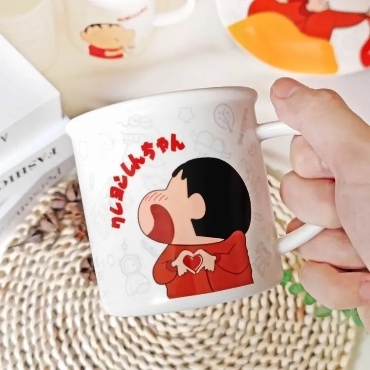 Tasse à café en céramique créative pour filles, tasse à eau, assiette, bol, crayon, éléphant tournant, shin-chantableware, cadeau d'anniversaire Kawaii