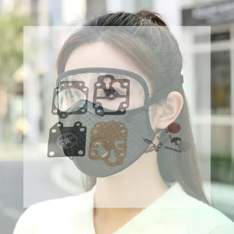Sports Protective Face Shield Dust Splash Resistant Reusable Clear View for Motorcycling Skateboarding Camping Travel