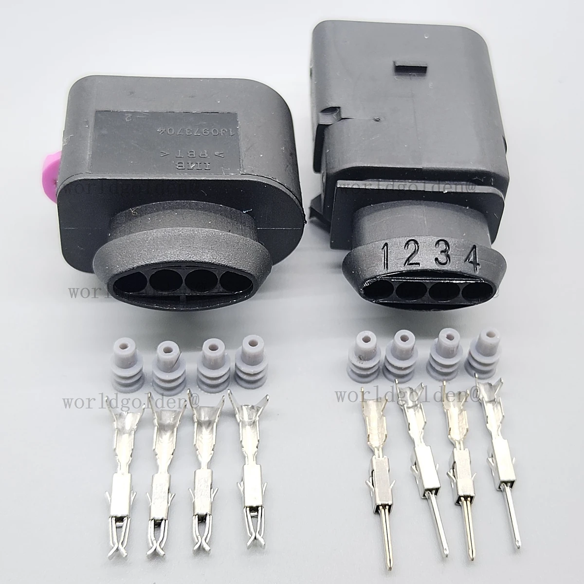 Conector automotriz impermeable de 4 pines 1K0973804/1717893 para el arnés de cableado del sensor de presión de admisión, enchufe de conexión