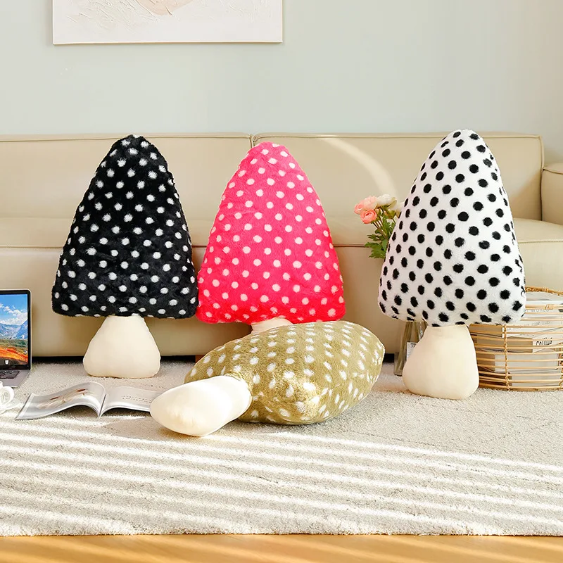 북유럽 스타일 버섯 봉제 인형, 심플한 버섯 봉제 베개 장난감, 홈 데코