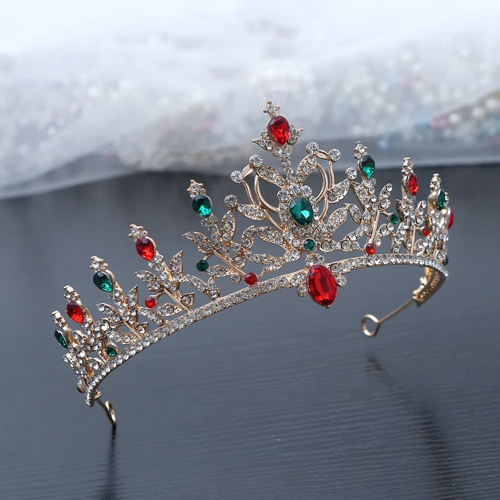 1pc Vintage Inspired Gemstones Rhinestones Hair Crown Ornate Royal Design Perfect Holiday Elegance Pageant Worthy Statements