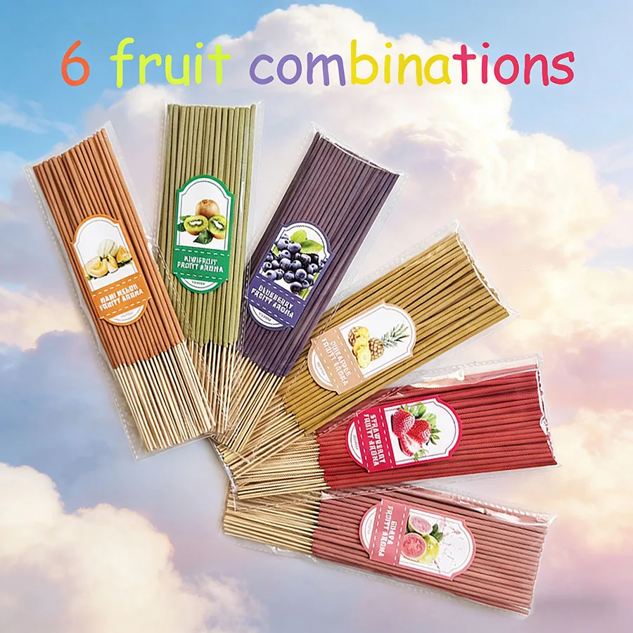 6 tipos de incienso de bambú hecho a mano, 150 unidades, fragancia duradera, adecuado para el hogar, oficina, relajación/meditación/yoga