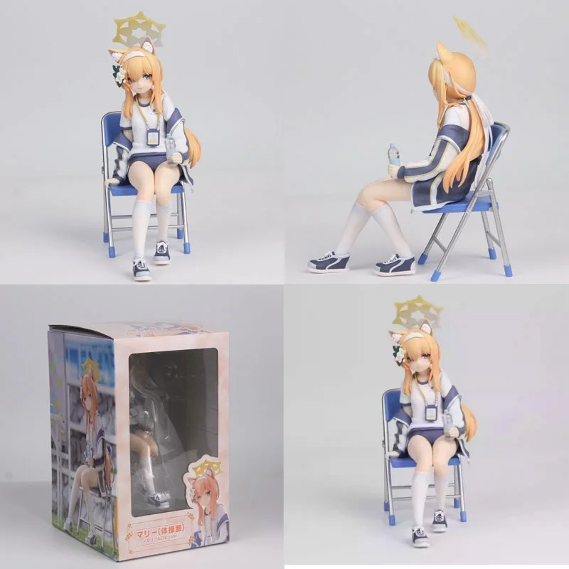 

Синие архивные фигурки 18 см Iochi Mari, игровая периферия, статуя Gk, ПВХ, милые модели для девочек, игрушки, подарки на день рождения