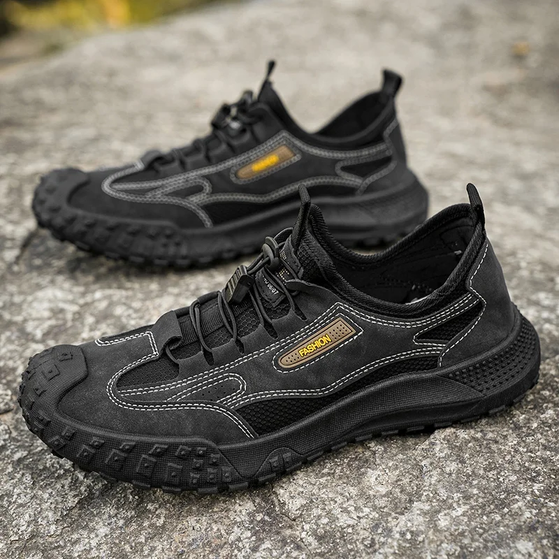 

Уличные мужские прогулочные кроссовки с сеткой, дышащая походная обувь для скалолазания, легкая повседневная рабочая обувь, удобная нескользящая спортивная обувь