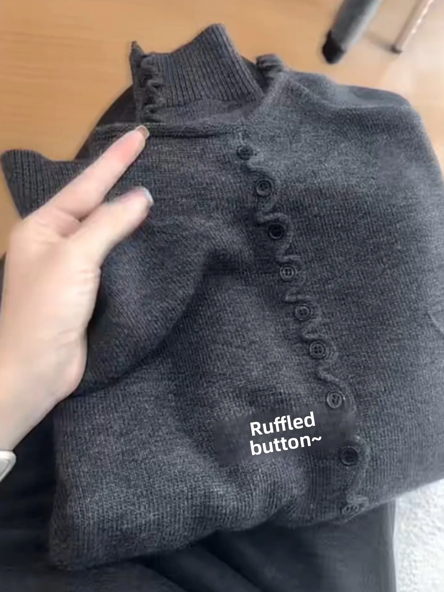 

Slimming Knitted Long Sleeve Base Shirt Comfortable Pure Color Women's Fashionable Simple Luxury Autumn Top Commute Style