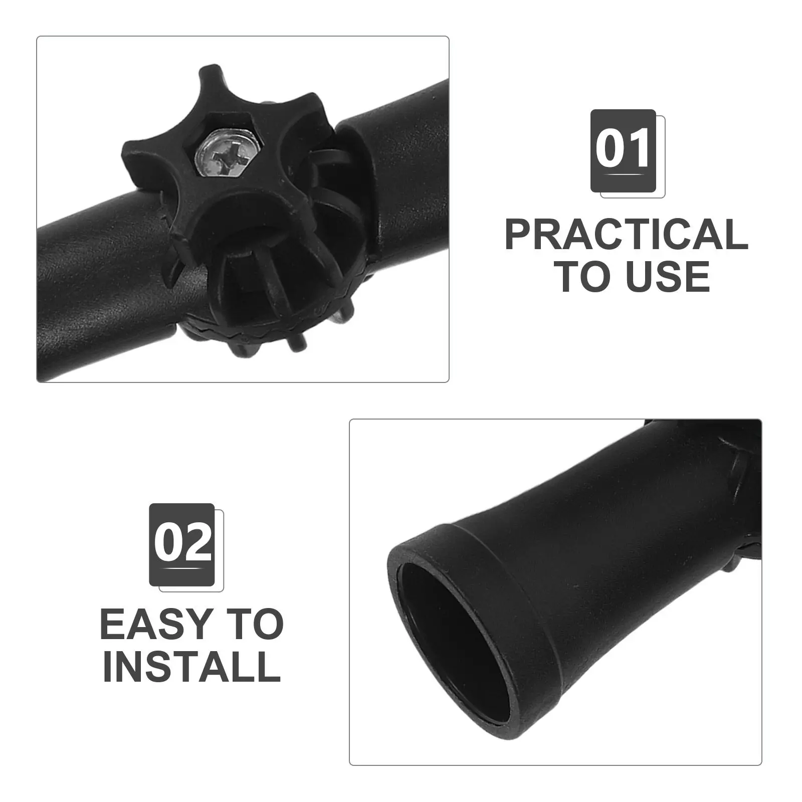 2Pcs Rotatable Pole Connector Extension Adapters 270-Degree Swivel for Light Bulb Changing Lamp Replacement Paint Roller Window