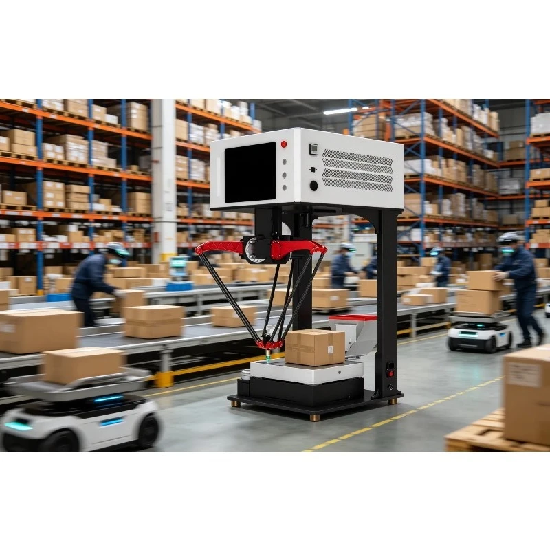 Advanced Industrial Spider Robot CE Certified Vision-Based Parallel Manipulator Self-Developed Control System for Feeding