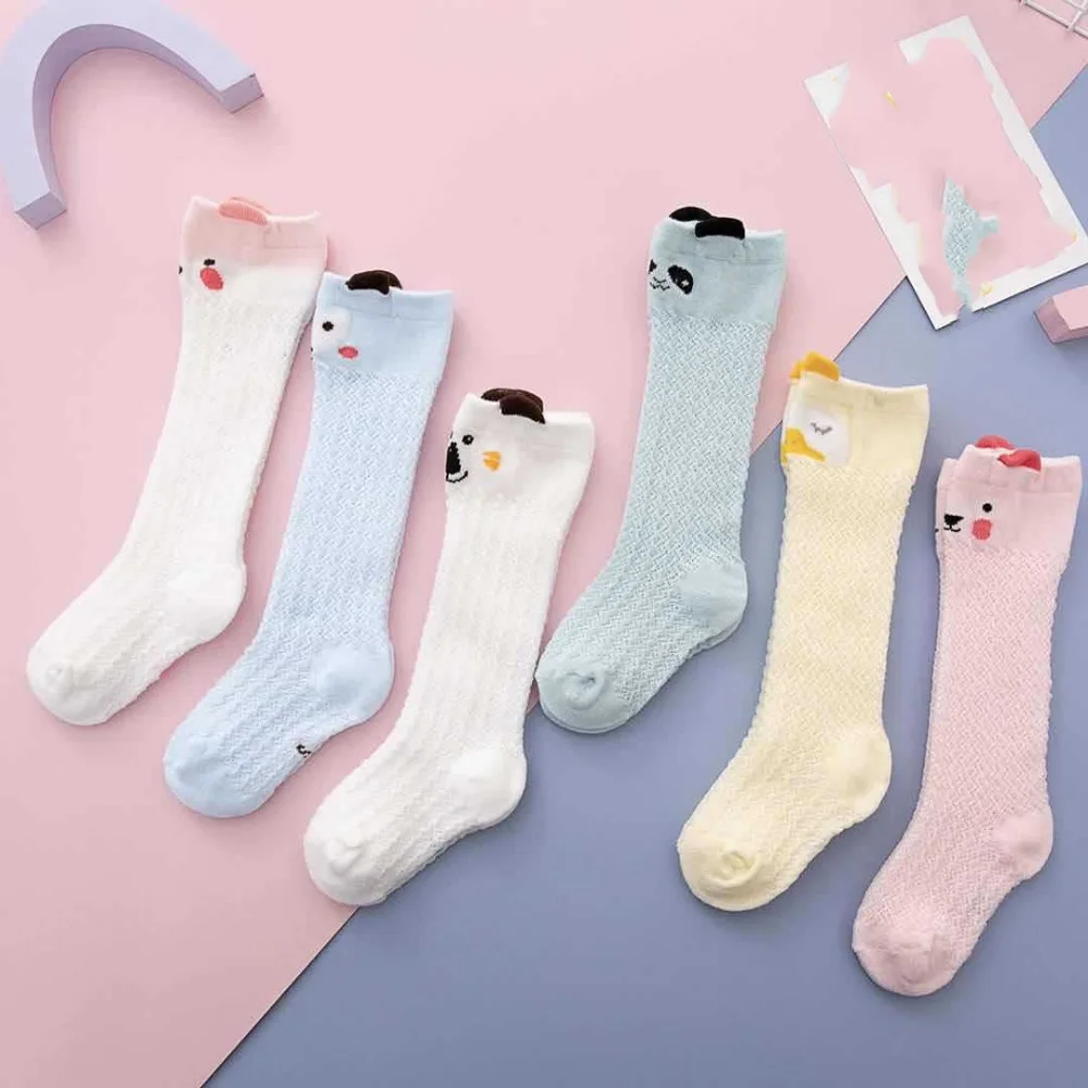 Casual Cotton Summer Socks Ventilate Skin Friendly Mosquito Proof Socks Baby Long Socks