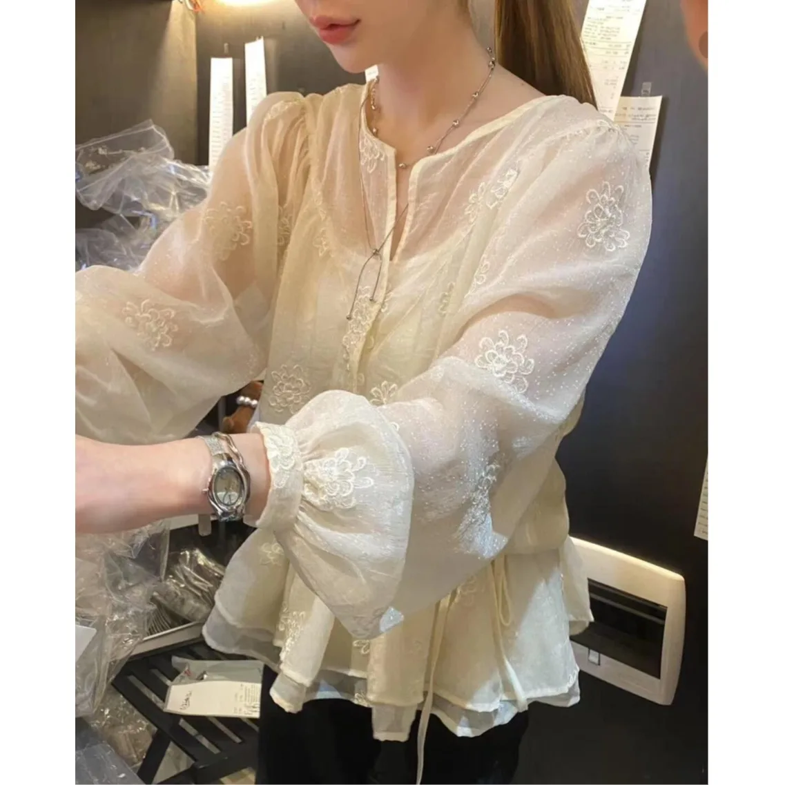 Doce pesado bordado dr coreano sle feminino faion primavera outono inverno casual wear escola rua sle data de viagem