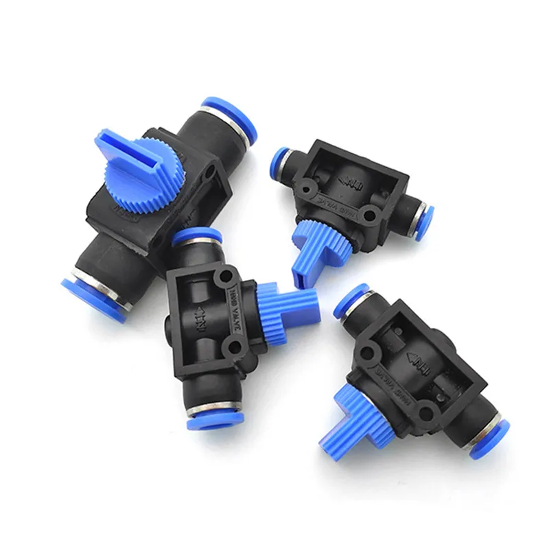 HVFF Pneumatic Air 2 Way Quick Fitting Push Connector Tube Hose Plastic 4 6 8 10 12mm Pneumatic Parts Connector Joint Fitting