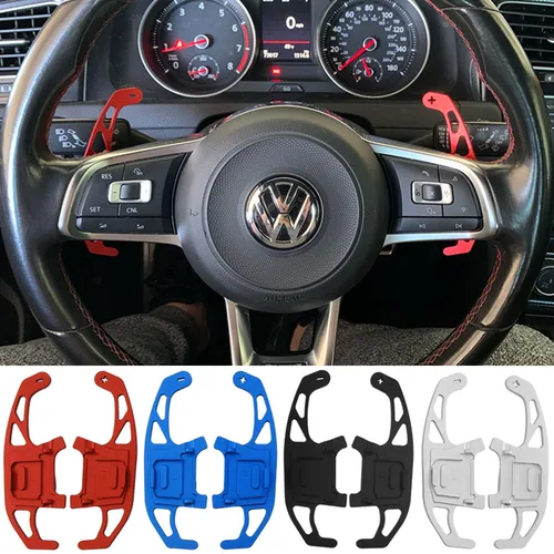 Para VW Golf 7 GTI R GTE GTD Volkswagen Tiguan r-line volante de coche reemplazar paletas de cambio extensión DSG accesorios de palancas de cambios