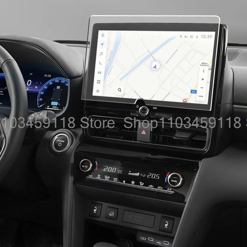زجاج مقسى لسيارة Toyota GR YARIS 2024 2025 10.5 بوصة راديو المعلومات والترفيه LCD نظام تحديد المواقع شاشة الملاحة ملحقات واقية