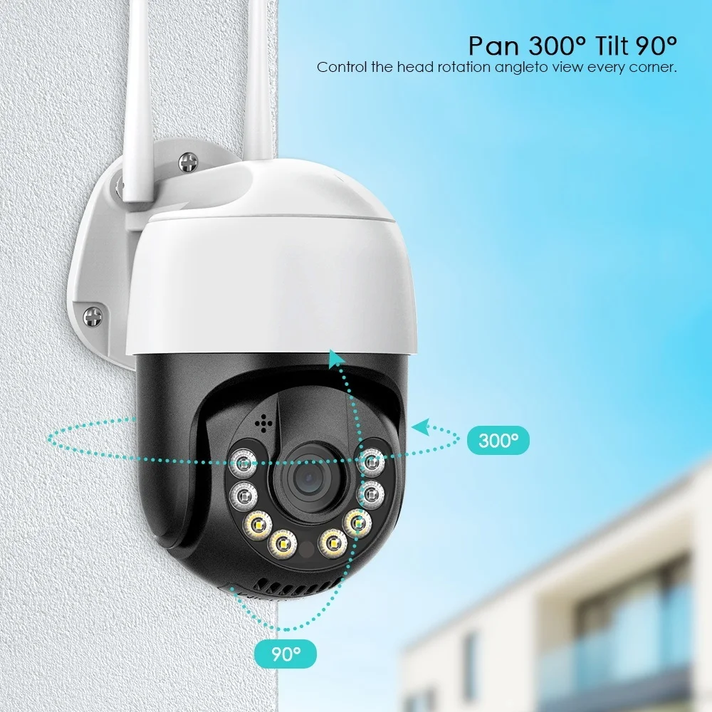 Caméra IP de sécurité CCTV à détection humaine AI, vidéo de suivi automatique, 4K, 8MP, 5MP, HD Audio, PTZ, WiFi, 1080P, Top