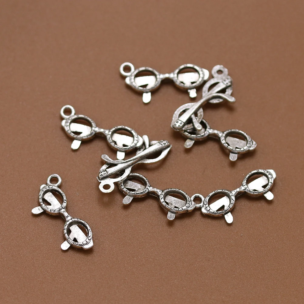 

20pcs Eyeglasses Pendant Alloy DIY Charm Jewelry Making Pendants Sterling Eyeglasses Accessories Craft