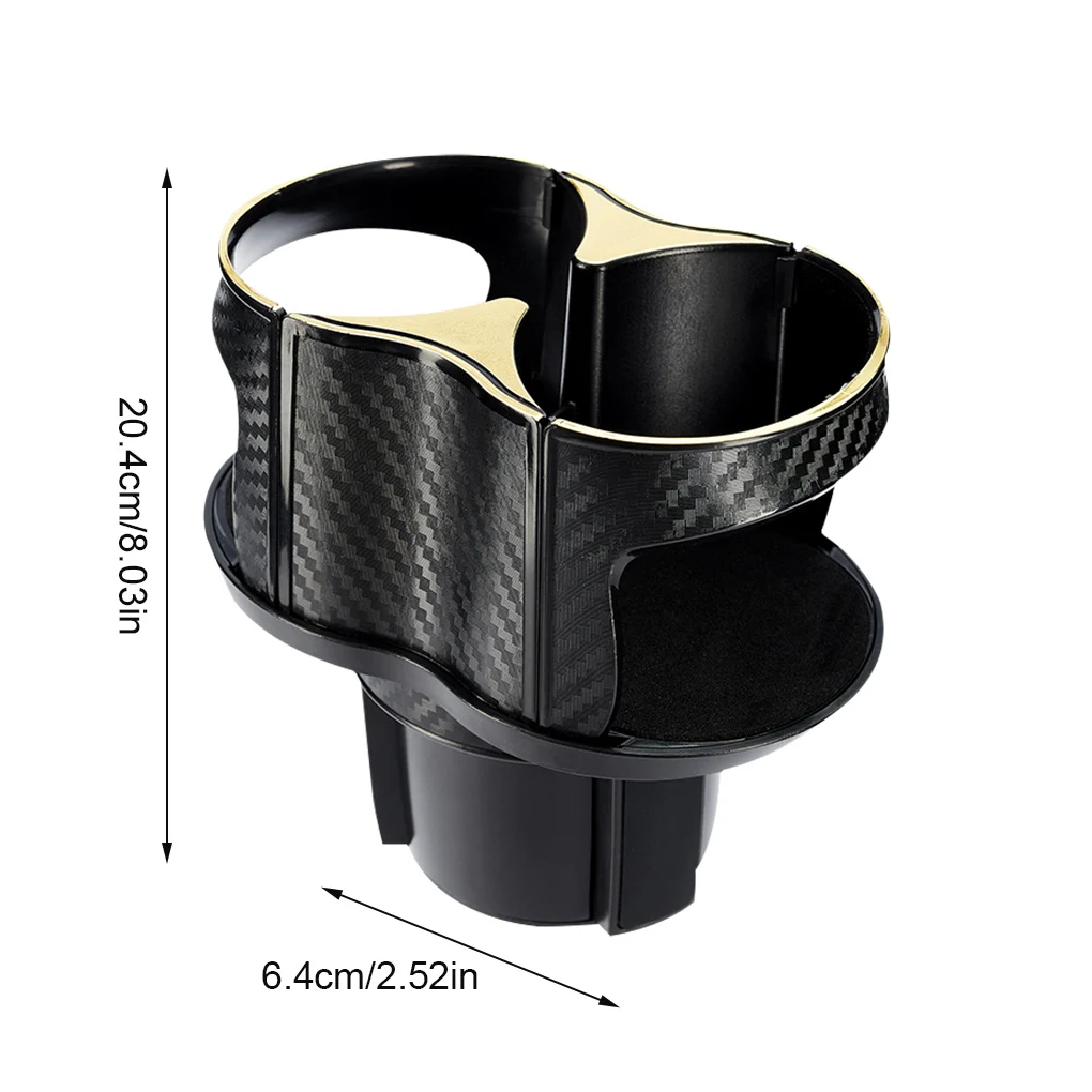 

Universal Car Cup Holder Expander Adapter Automotive Travel Coffee Organizer Storage Auto Interior Black & Silver