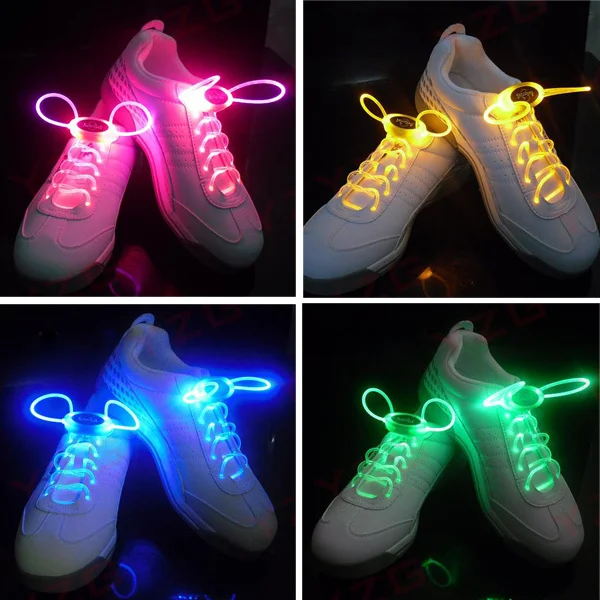 

Led Flashing Shoelaces 4 Pair/Set Mixed Color Glow In The Dark Luminous Shoe Lights For Sneakers Running Shoes Accessories