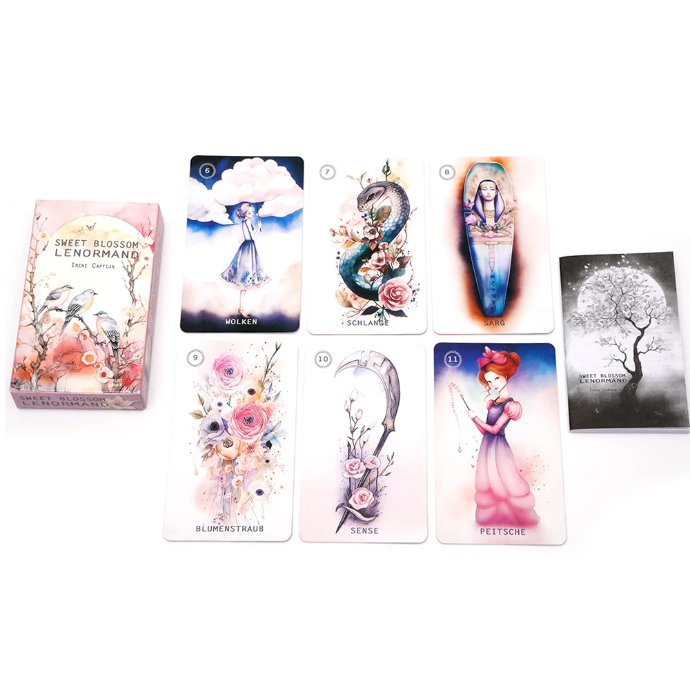 Sweet Blossom Lenormand Lenormandkarten auf Deutsch 36 Karten plus 2 zusätzliche Karten Im Booklet werden ausführlich die Geschi
