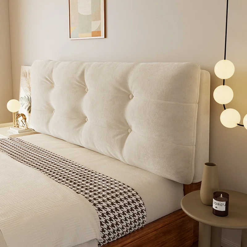 New Style Creamy Headboard Cushion, Modern Minimalist Soft Backrest Pillow for Bed, Premium Upholstered Headboard Rest Pillow fo